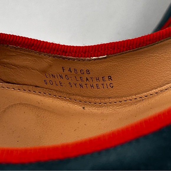 J CREW SUEDE PUMPS WITH BRIGHT ORANGE / PINK CONTRAST TRIM - Picture 10 of 14